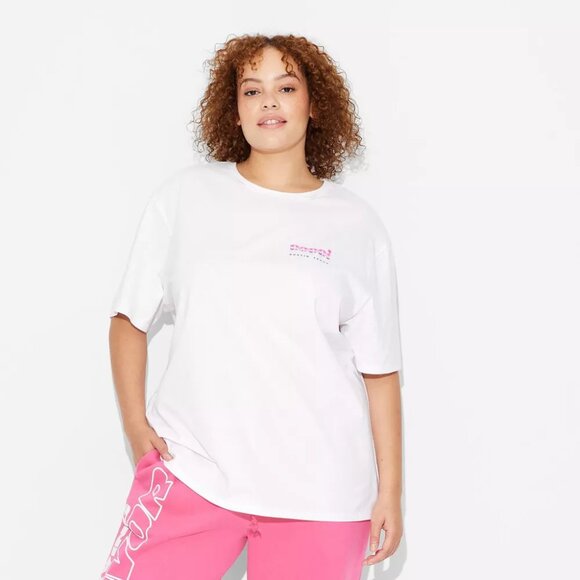 Adult Poppi Ultimate Serve Short Sleeve Graphic T-Shirt - White - Picture 1 of 9
